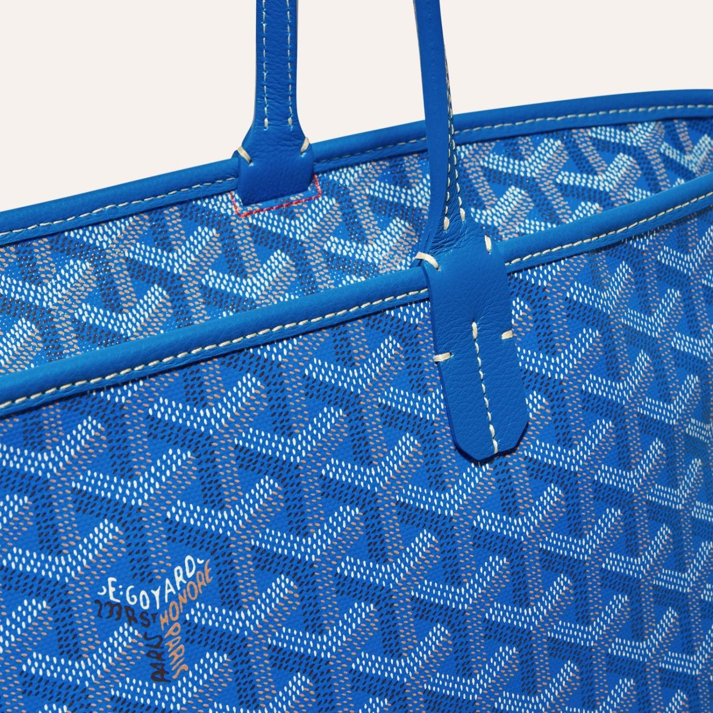 Goyard Artois Tote MM Sky Blue Goyardine Canvas & Chevroches Calfskin Palladium Hardware - Image 3